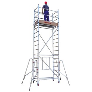 Scaffold with wheels and platform Faraone RAPIDO-160