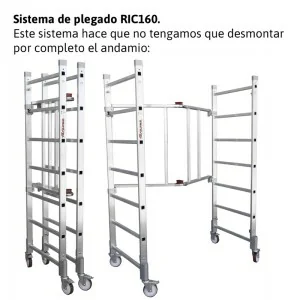 Andamio con ruedas y plataforma Faraone RAPIDO-160