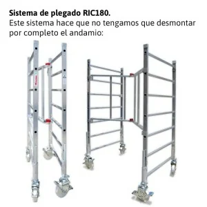 Andamio de aluminio con ruedas Faraone RAPIDO-180