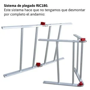 Aluminum scaffold tower with wheels Faraone RAPIDO-180