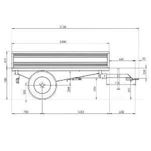 Agricultural trailer PTO Deleks RM14-T3S