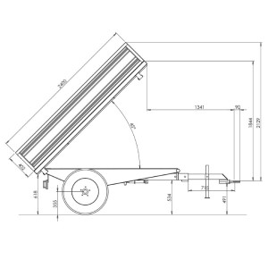 Landwirtschaftlicher Anhänger PTO Deleks RM14-T3 mit Handbremse