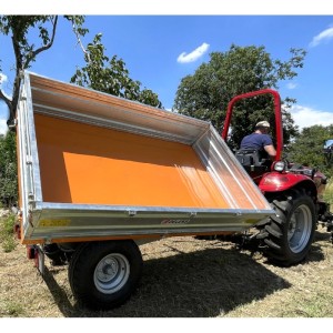 Remorque agricole PTO Deleks RM14-T3 avec frein manuel