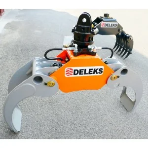 Forestry grapple and hydraulic rotator Deleks DK-11C + GR-30F