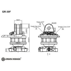 Pinces forestières et rotateur hydraulique Deleks DK-11C + GR-30F