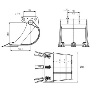 Deleks Baggerlader PTO DRS-1000 250kg