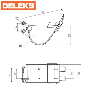 Balde para mini-escavadora S100 - 20cm