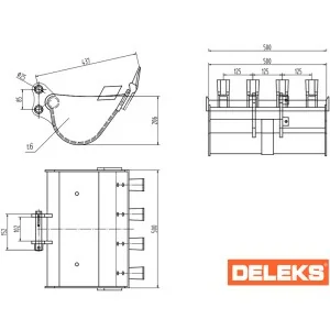 Balde para miniescavadora S100 - 50cm