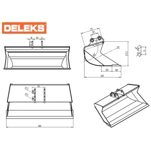 Balde para miniescavadora S100 - 80cm