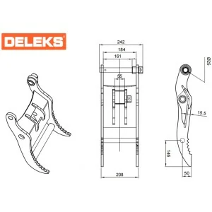 Hydraulischer Daumen für Minibagger S100