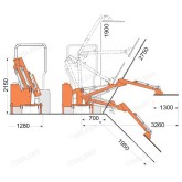 Hydraulischer Heckenschneiderarm für Traktor Deleks AIRONE-130-TR 20-60PS