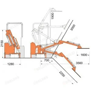 Brazo cortasetos hidráulico para tractor Deleks AIRONE-160-TR