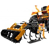 Extendable cultivator with inter-row Zeppelin