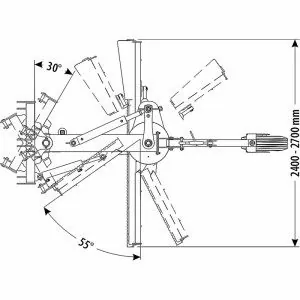 Polidozer for tractor Zeppelin with oscillator 240 - 300 cm