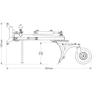 Heavy hydraulic polidozer to tractor Zeppelin 240 - 300 cm