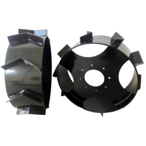 2 Roues en fer pour motoculteur Deleks Zeus