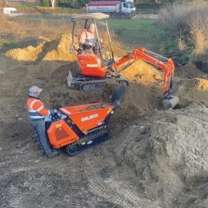 Deleks Mini Dumper à déchargement latéral M8000R-BS 13 HP