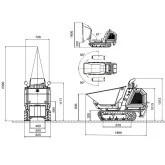 Mini Dumper con descarga lateral Deleks M8000R-BS 13 HP