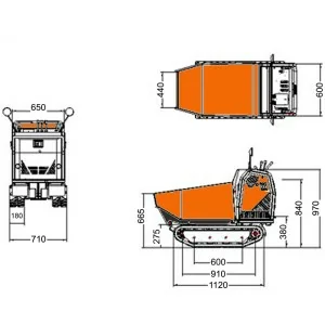 Deleks Mini Dumper à transmission hydrostatique M5000