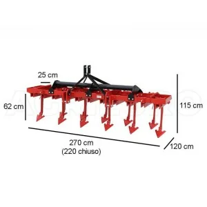 11-arm AgriEuro Premium Line CMPR11/9 foldable cultivator