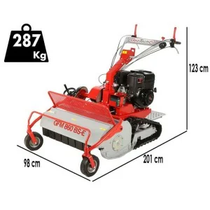 chenilles Débroussailleuse à marteaux de GeoTech Pro GFM 860 BS-E