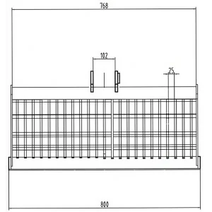 Balde de grelha para mini-escavadora S100 - 80cm Deleks