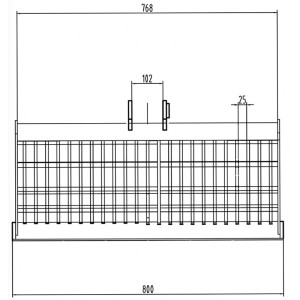 Godet à grille pour mini-pelle S100 - 80cm Deleks