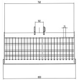 Benna a griglia per miniescavatore S100 - 80 cm Deleks