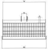 Grid bucket for mini excavator S100 - 80cm Deleks Grid bucket for mini excavator S100 - 80cm Deleks
