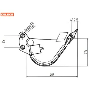 Godet à grille pour mini-pelle S100 - 80cm Deleks