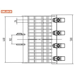 Balde de grelha para mini-escavadora S100 - 50cm Deleks