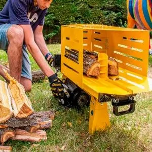 7-ton electric log splitter Garland Chopper 352 E v20 cutting