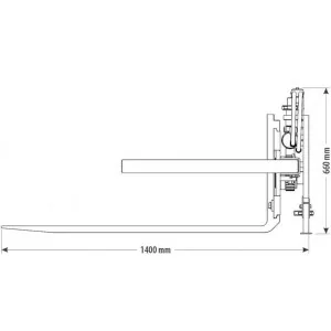 Cargador de Paletes Rotativo 180 graus Centauro Manilva 1600 Kg