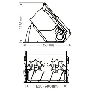 Casserole distributrice de nourriture EuroCentauro Steppe 120 - 240 cm