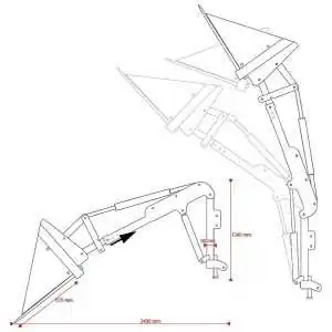 Heckschaufel für Traktor EuroCentauro Calpe 35 - 55 PS