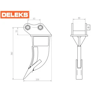 Ripper déchiqueteur pour mini-pelle M120 Deleks