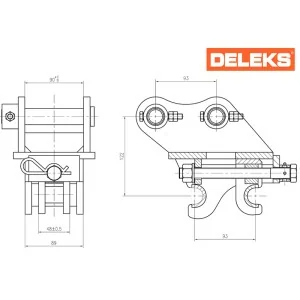 Attache rapide pour mini-pelle M120 Deleks