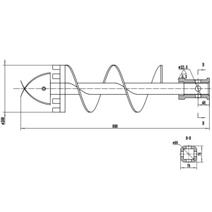 Punta da trapano diametro 20 cm - S100 Deleks