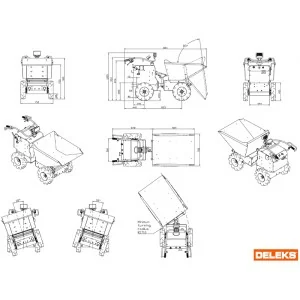 4x4 Battery-Powered Mini Dumper Deleks