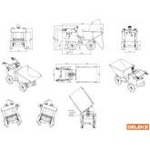 Minidumper à batterie 4x4 Deleks