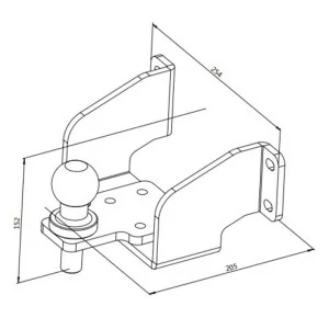 Trailer hitch for XE4WD Deleks