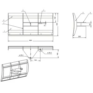 Snow plow for minidumper V3000/V3000H Deleks