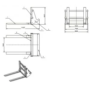 Elevador de paletes para minidumper V3000/V3000H Deleks