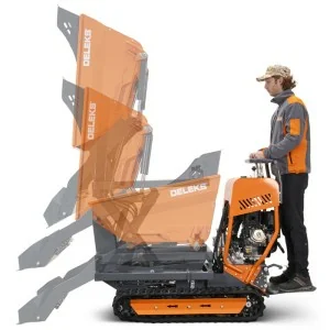 High-tip minidumper Deleks V3000H-BS 500 Kg