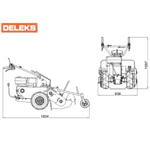 Débroussailleuse à marteaux Deleks moteur Lifan 9 CV