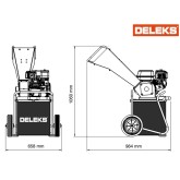 Small branch shredder Deleks DK-300 B&S with collector