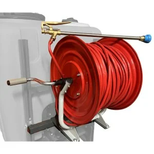 100m hose reel, 25 bar, brass lever lance Deleks