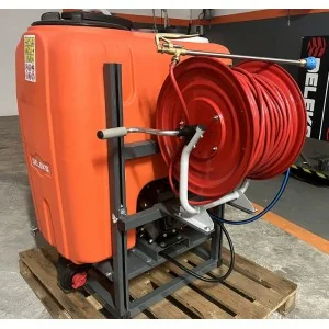 100m hose reel, 25 bar, brass lever lance Deleks