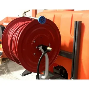 100m hose reel, 25 bar, brass lever lance Deleks