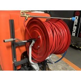 Enrolador de mangueira 100m, 25 bar, lança com alavanca de latão Deleks